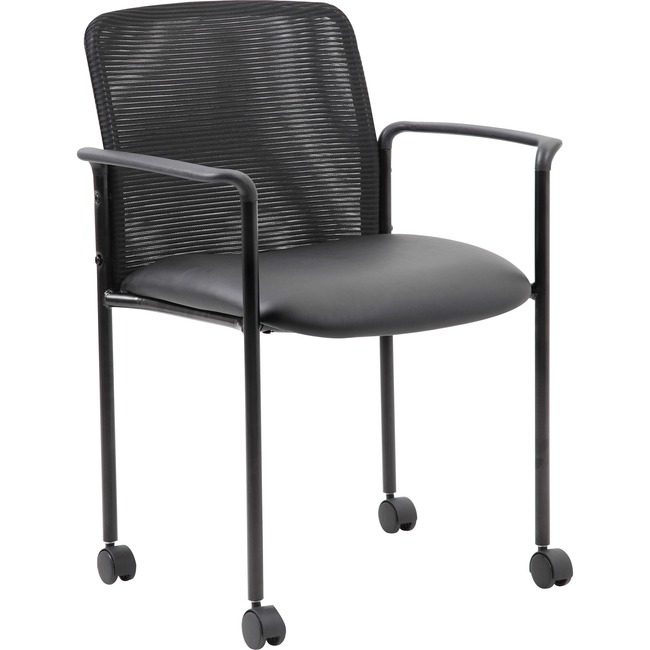 Boss Office Products Chair Stacking Mesh Casters Bl BOPB6909RCS