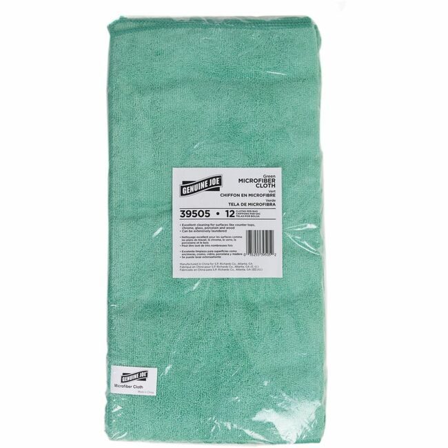 Genuine Joe Cloth Microfiber Green GJO39505