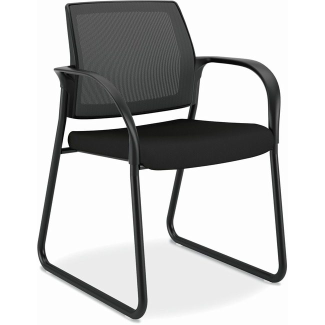 The HON Company Chair Sled Base W/Arms Black HONIB108IMCU10