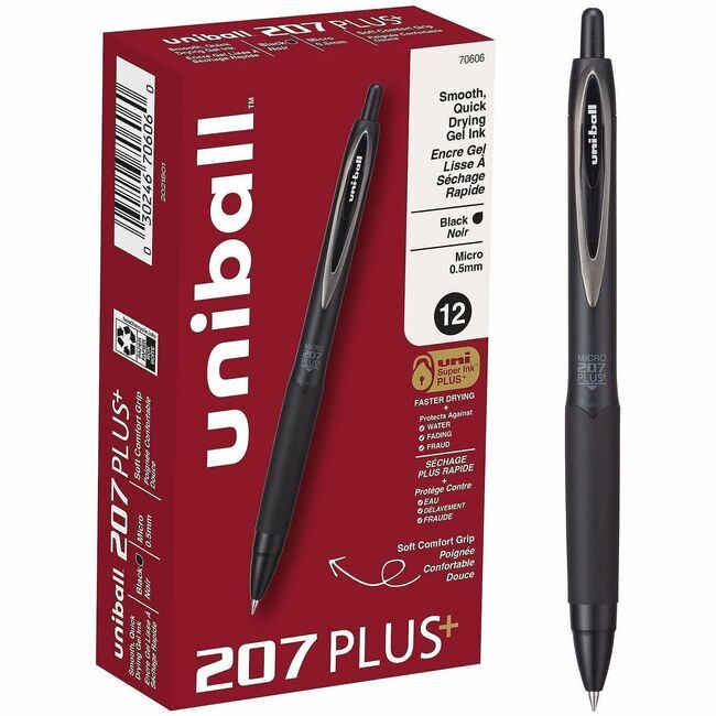 Mitsubishi Pencil Co. / uni-ball Pen 207+PLUS 0.5MM BLK DZ UBC70606