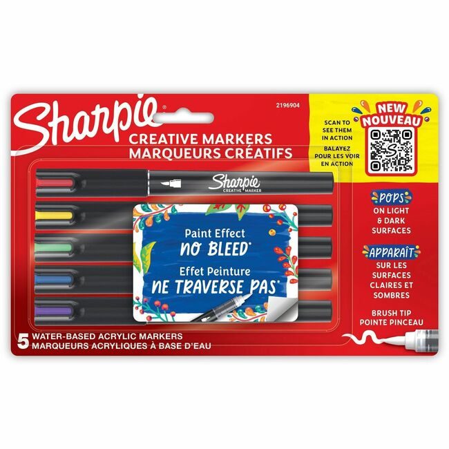 Sharpie / Expo / Prismacolor / Sanford Newell Brands / Sanford Sharpie / Expo / Prismacolor / Marker Shrp Brsh-Create 5 Count SAN2196904