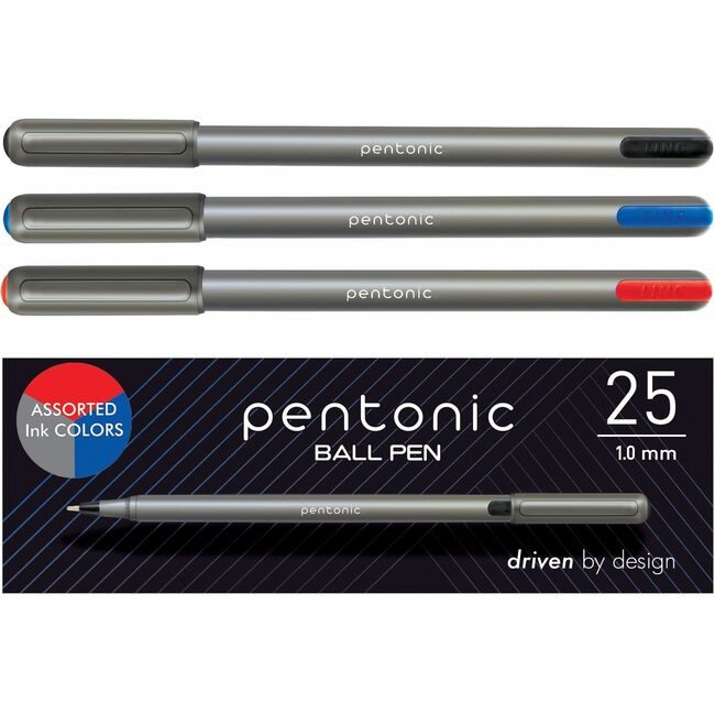 TOPS Products Pentonic Pen Bp 1.0 MM Assorted 25/BX PNTPEN12127