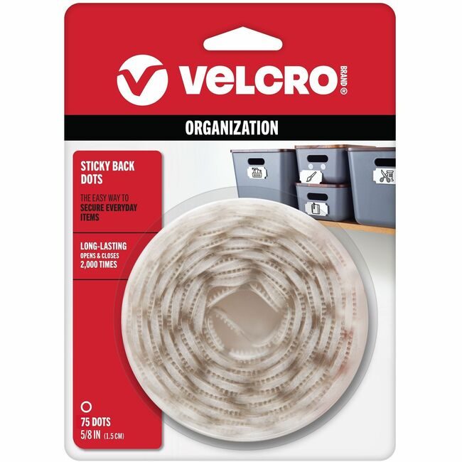 VELCRO Brand Velcro Companies Brand Coin Stickbk Hk&Lp We 75 Count VEK90090