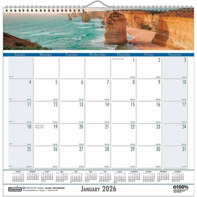 House of Doolittle Calendar Wall Coastline HOD328