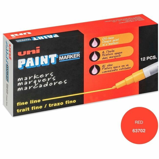 Mitsubishi Pencil Co. / uni-ball Marker Unipaint Oil Fine Red UBC63702DZ