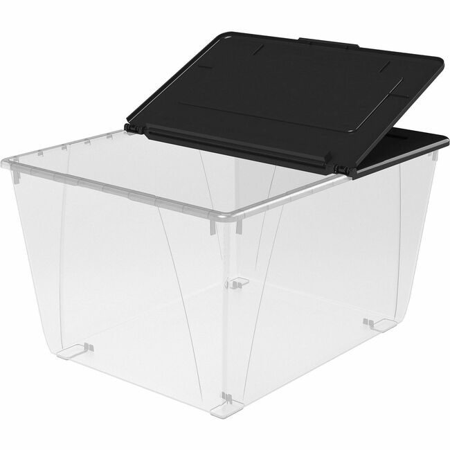 Storex Tote Storage 16GAL Clr/Blk STX00900U04CCT