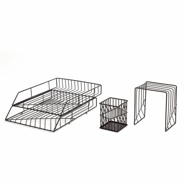 U Brands Vena Desk Org Set - Black UBR2004U0001