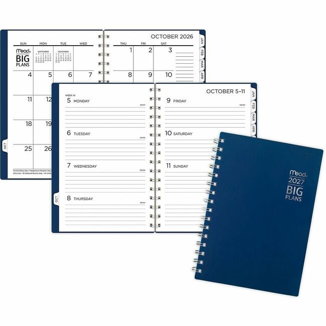 ACCO Brands AT-A-GLANCE Planner Big Plans Wm Small Nvy AAGCRW43020