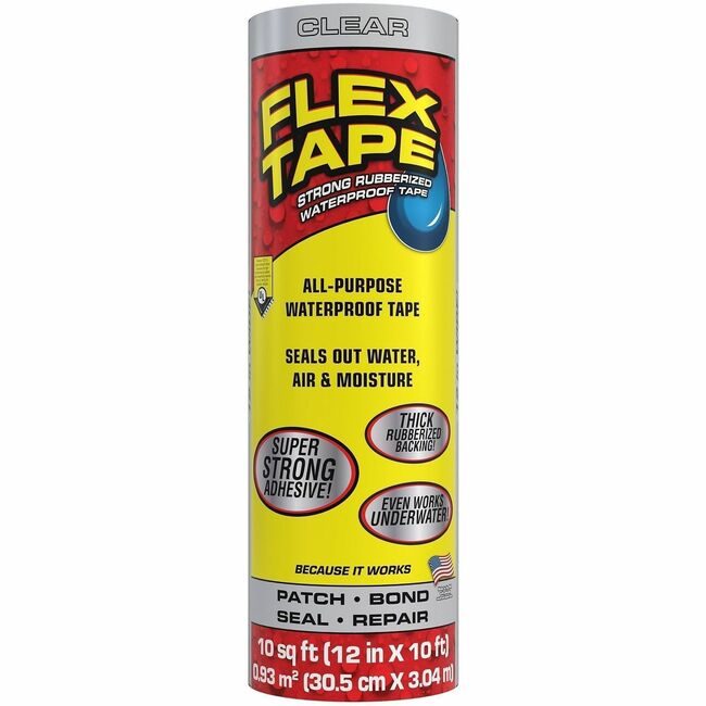 Swift Response, LLC Flex Seal Tape 12"X10 Clear FLXTFSCLRR1210