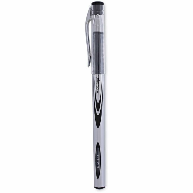 Universal Office Products Pen Gel Stick Foil Black UNV39620