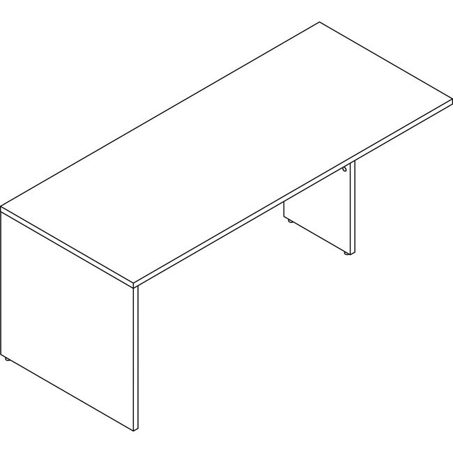 Lorell Desk Peninsula 30X72 Ge LLRPRT3072GE