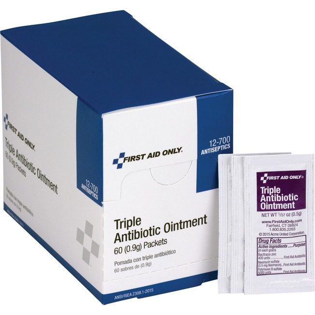 Acme United Corporation First Aid Only Dispenser Trpl Antibtc 60 Count FAO12700
