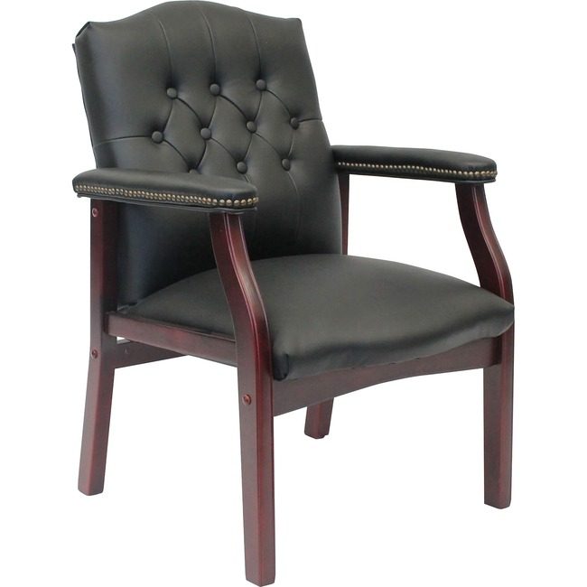 Boss Office Products Chair Guest Traditional Vinyl BOPB959BK