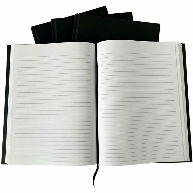 Business Source Notebook Bound Linen Black BSN10973CT