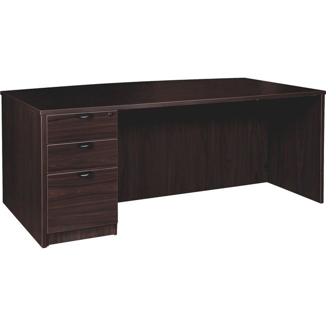 Lorell Desk Lt Sglped Bow 42X72 Es LLRPD4272LSPBES