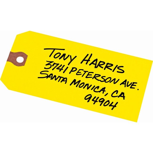 Avery Products Corporation Tags Shipping #5 Plain Yellow AVE12325