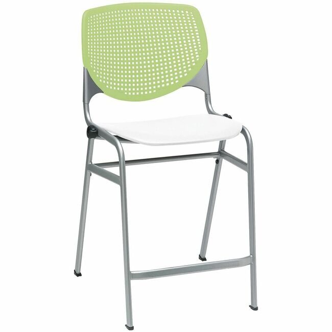 KFI Seating Stool Counter Lmgrn White KFICT230BKB14S8