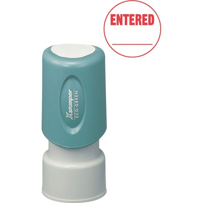 Shachihata / Xstamper Stamp Round 5/8" Entered Red XST11418