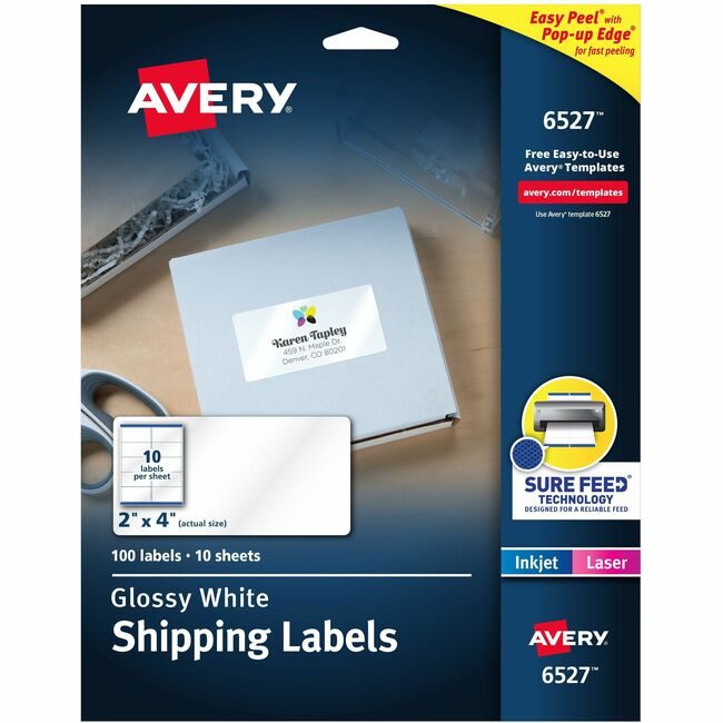 Avery Products Corporation Label Glossy We 10UP AVE06527