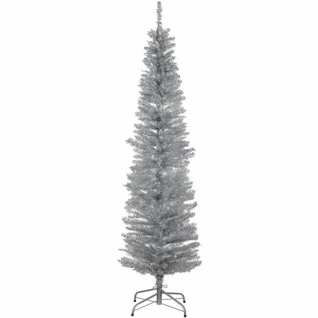 National Tree Company Silver Tinsel 6FT NLT729083892172