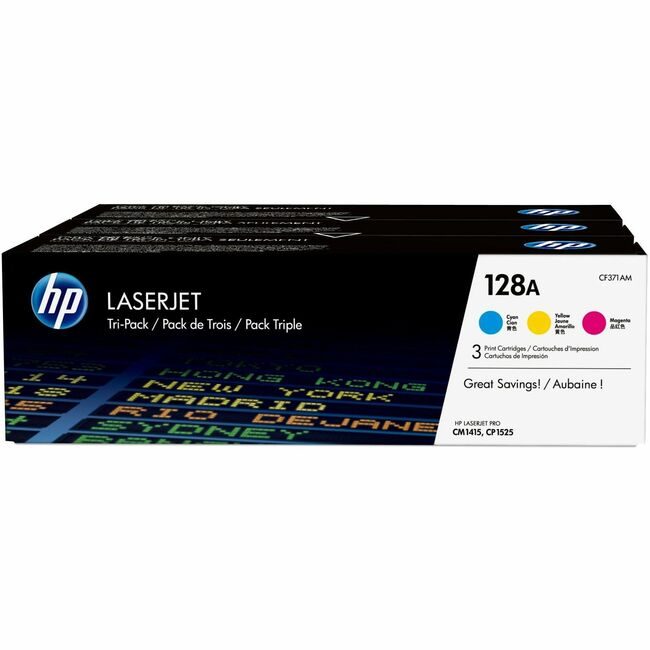 HP Inc. / Hewlett-Packard Crtdgs Lj Cyn Ma&Yw 128A HEWCF371AM