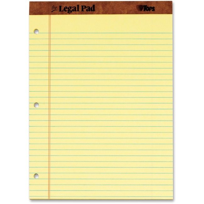 TOPS Products Pad Legal 8.5X11.75 3HP Ca TOP75351