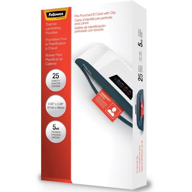Fellowes Brands Pouch Id-Card Punched 5MIL FEL52033