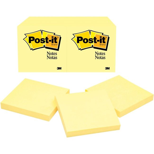 3M Company Note Post-It 3X3 12 Pack Ca MMM654YWBD