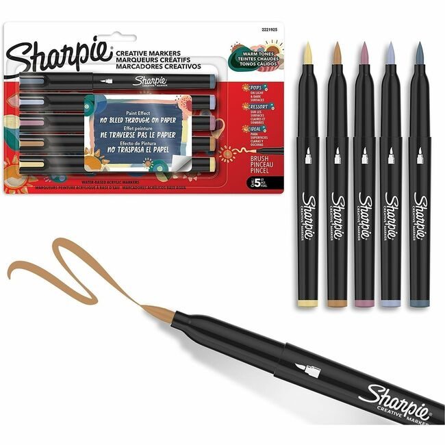 Sharpie / Expo / Prismacolor / Sanford Newell Brands / Sanford Sharpie / Expo / Prismacolor / Marker Shrp Brshcreate 5 Count SAN2221925