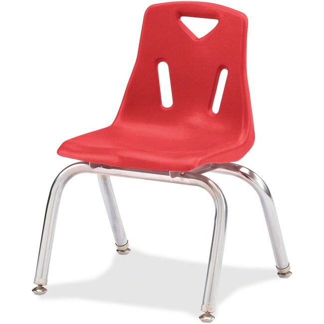 Jonti-Craft, Inc. Chair Stack Chrome 14"H Red JNT8144JC1008