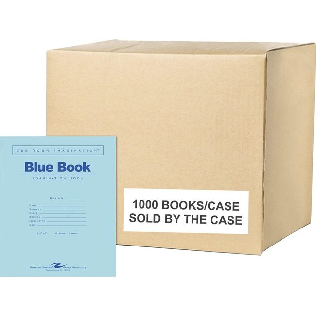 Roaring Spring Paper Products Exam Book Blue 8.5X7 6SHT ROA77511CS