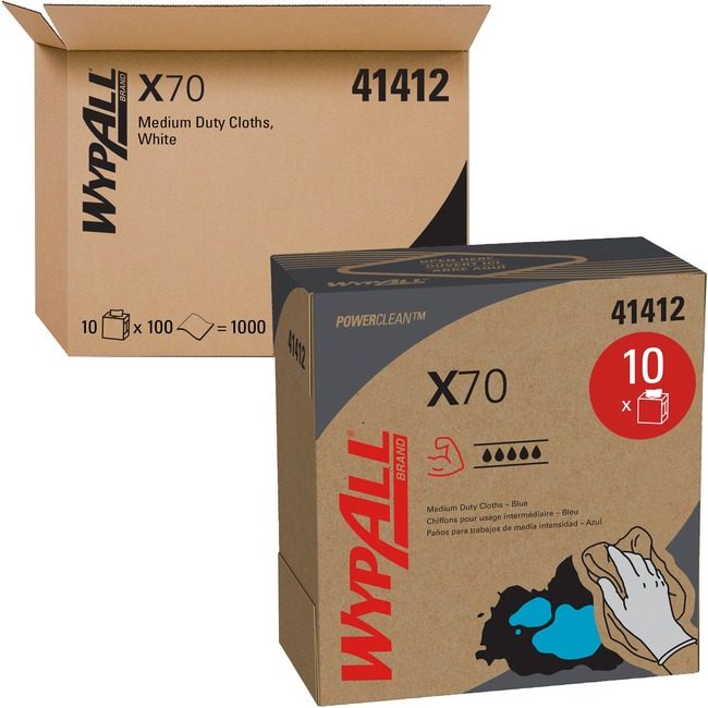 Kimberly-Clark Professional Kleenex / Scott / WypAll / Kimtech Wipe X70 Blue KCC41412