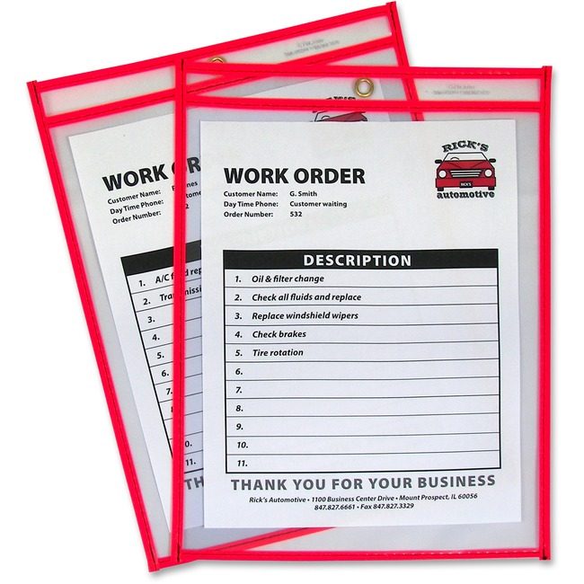 C-Line Products Holder Shopticket 9X12 Red CLI43914