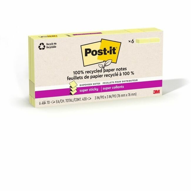 3M Company Supersticky Recycled 3X3 MMMR330R6SSCY