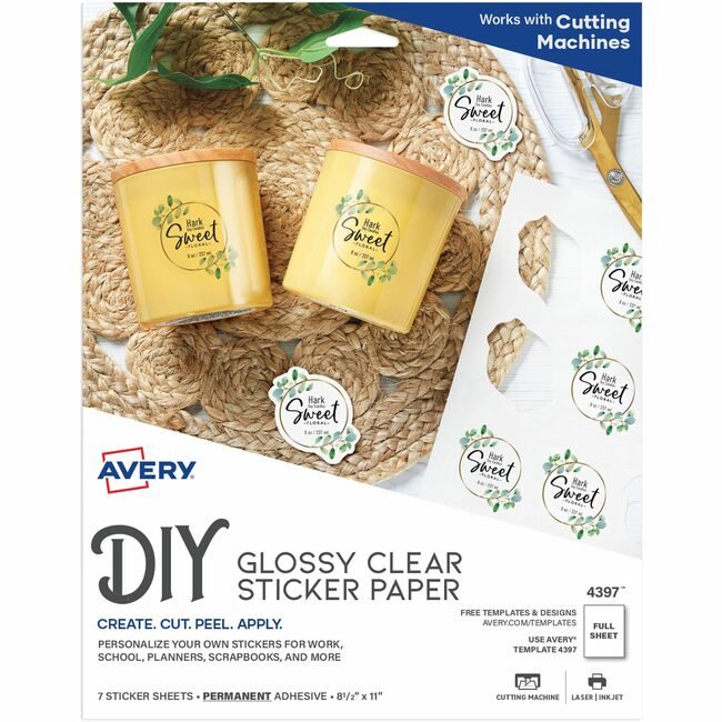 Avery Products Corporation Sticker Paper Dtg 1UP AVE04397