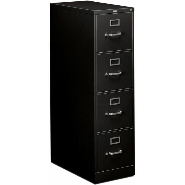 The HON Company File Letter 4DRW W/Lock Black HON314P-P