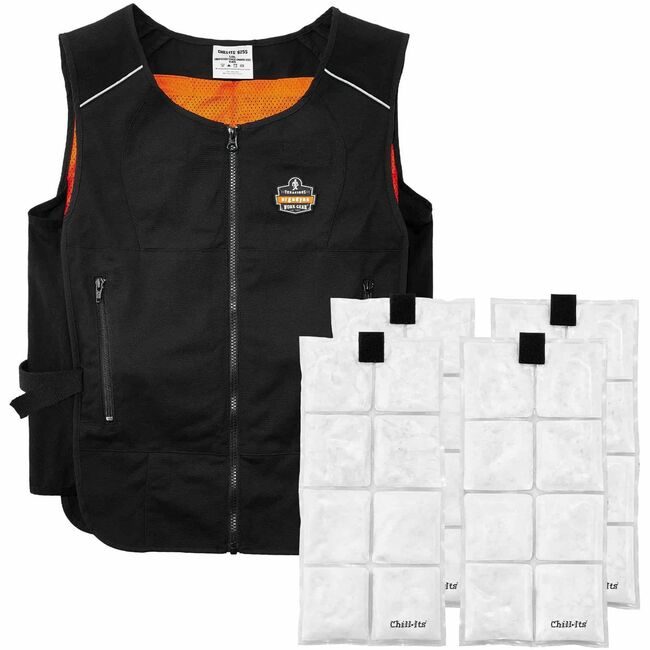 Ergodyne Vest Cooling Kit Black 2X/3X EGO12134