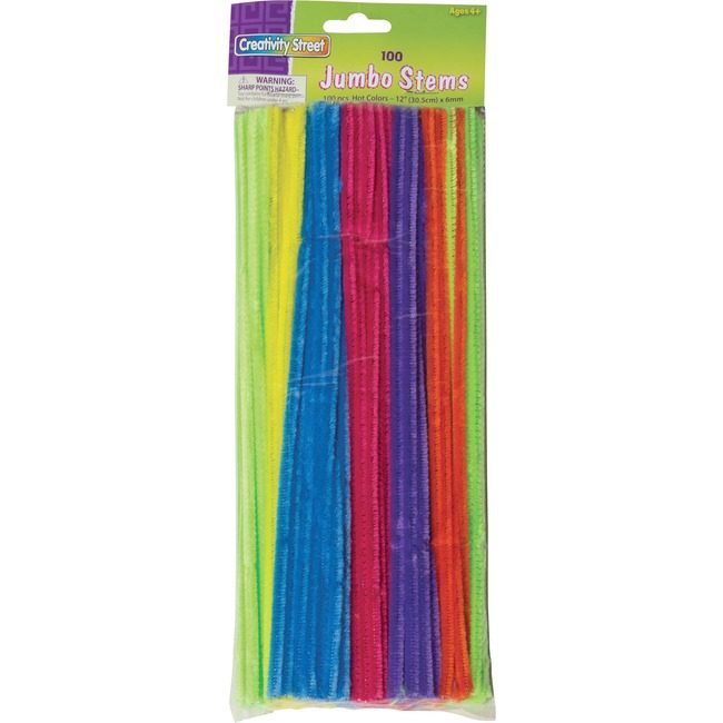 Pacon Corporation Stems Chenille 6MM Neon Assorted PAC711004