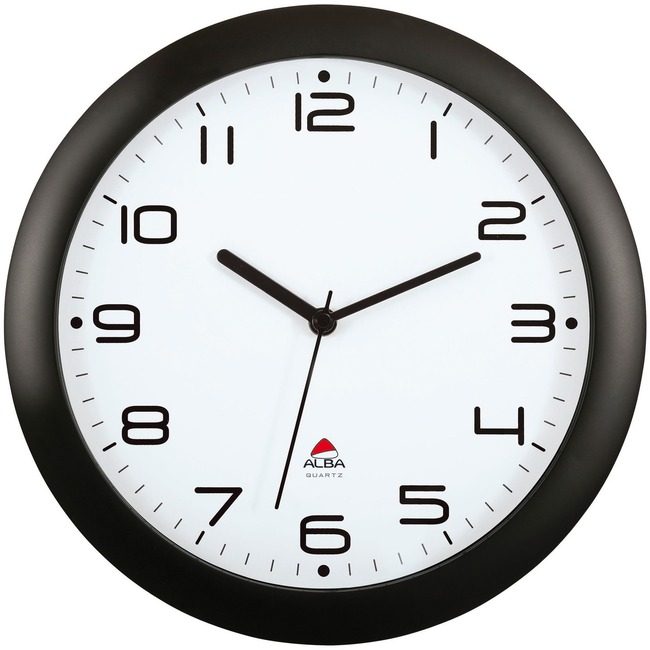 Alba Clock Wall Silent D12 Black ABAHORNEWN