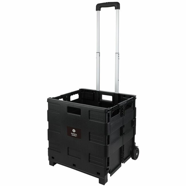 Business Source Cart Stow And Go Black BSN14111