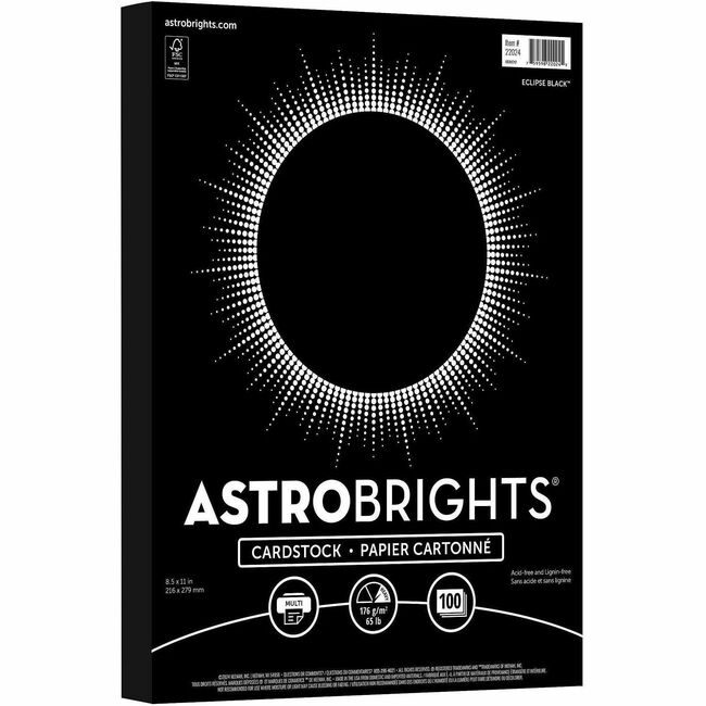 Neenah Paper, Inc. Astrobrights Astro Ec 65# Letter Black WAU2202401