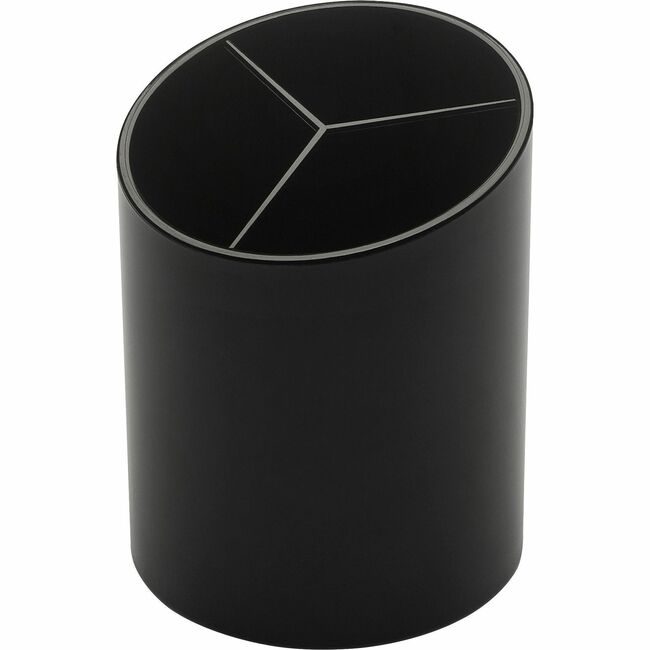 Business Source Cup Pencil/Pen Threecmpt Black BSN32355