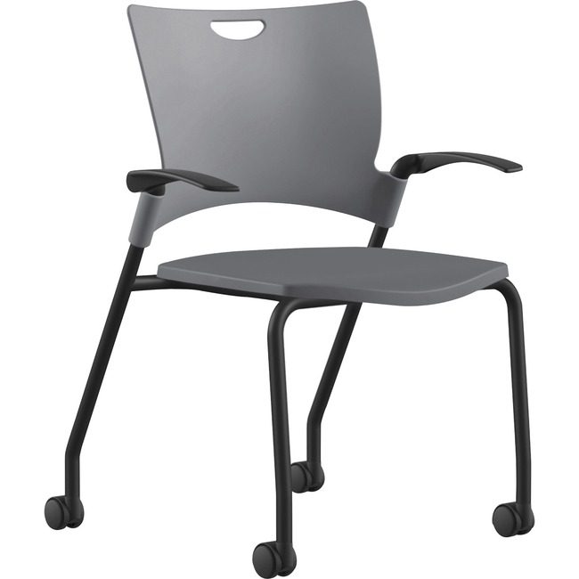 9to5 Seating Chair Stck Plastic 25" Gy/Bk NTF1315A12BFP14