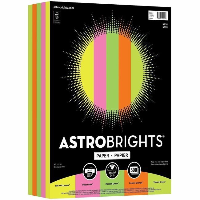 Neenah Paper, Inc. Astrobrights Astrobright Neon Assorted WAU20270