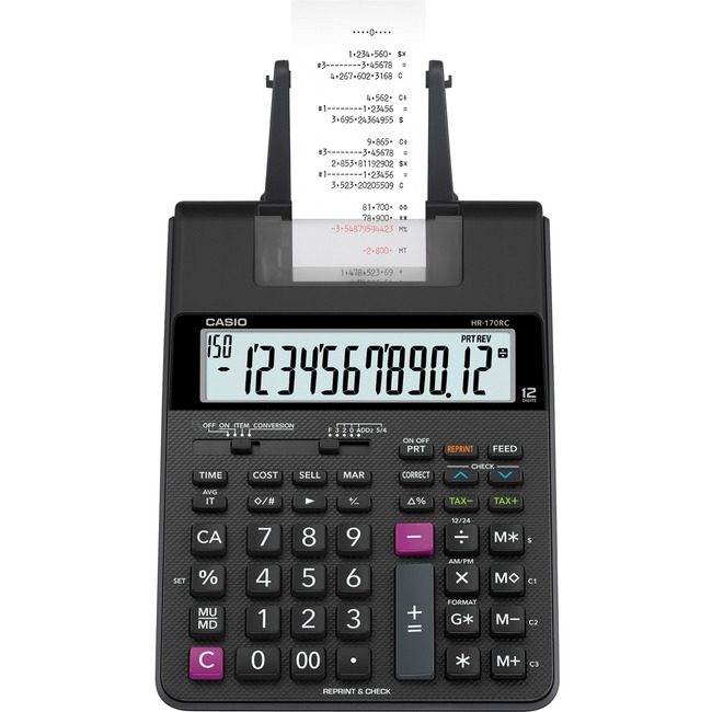 Casio Calc Prnt 12DGT Cmpct CSOHR170RC