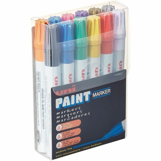 Mitsubishi Pencil Co. / uni-ball Marker Unipaint Oil Medium 12 Pack UBC63631