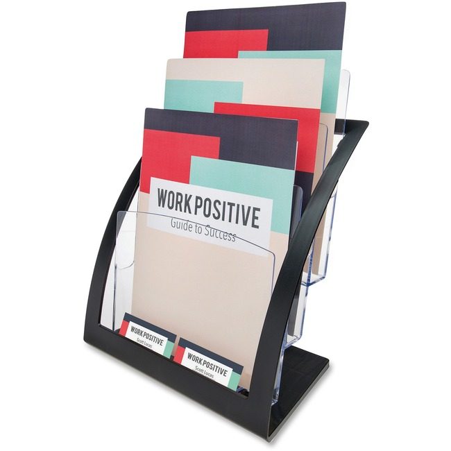 Deflecto Holder Literature Mag Black DEF693704
