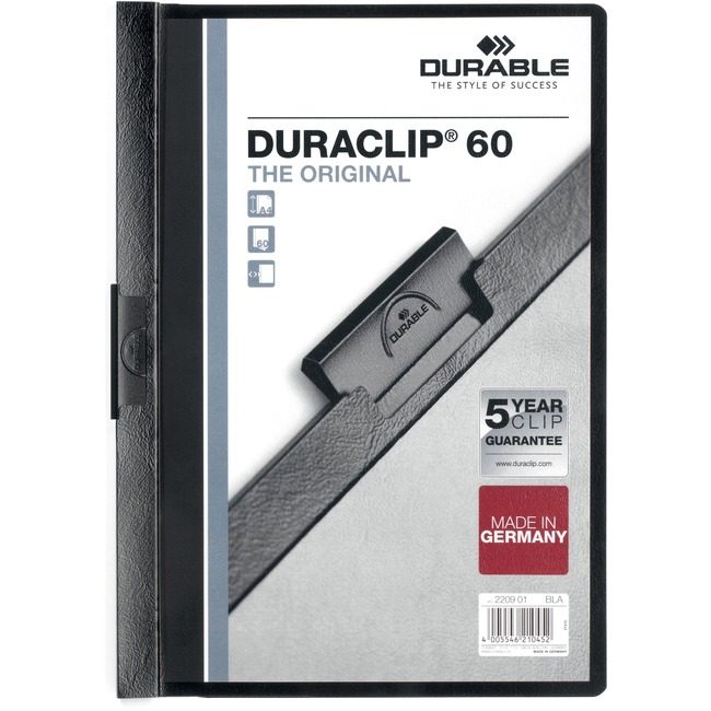 DURABLE Cover Rprt Duraclip 60SH Black DBL2214-01