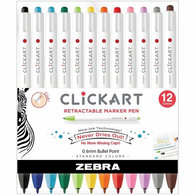 Zebra Pen Corporation Marker Rt Bullet 0.6MM 12 Pack ZEB69012