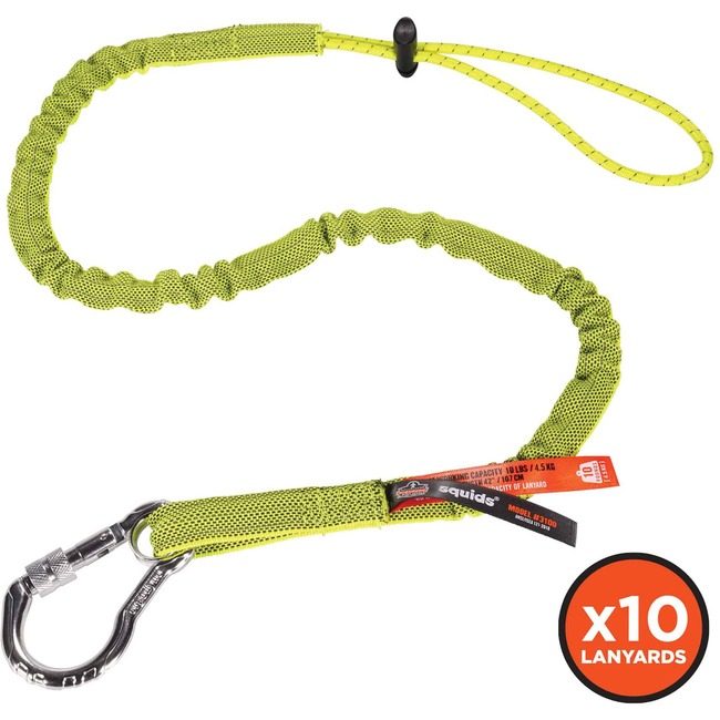 Ergodyne TOOL LANYARD-CS OF 10 Lime EGO19203
